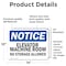 Signmission Elevator Machine Room No Storage Allowed, 14 in W x Rectangle, Vinyl Decal OS-2PACK-NS-D-1014-L-11731 - alternate 2